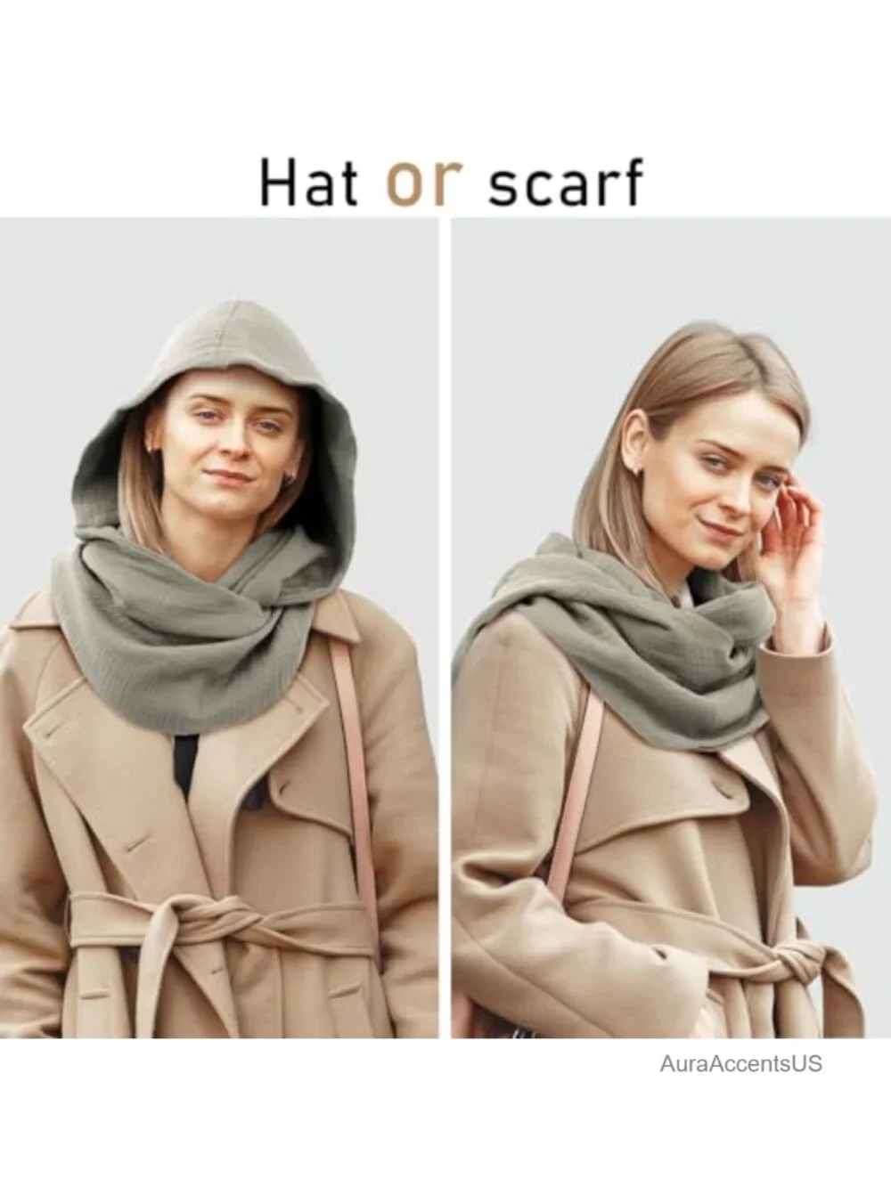 Women Men Hooded Scarf Multifunctional Medieval Linen Cotton Cowl Neck Cape Wrap